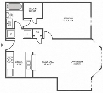 1D floor plan